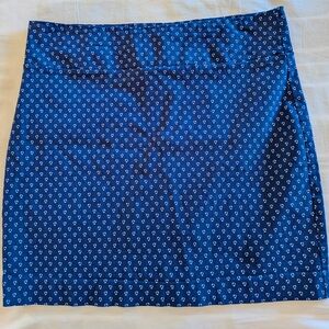 Margaret M Navy Skirt with White Pattern